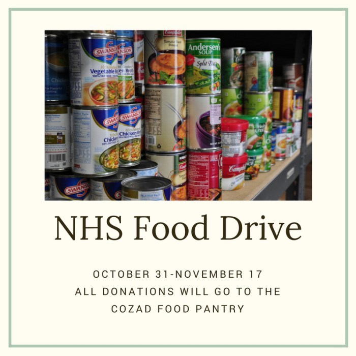 NHS Canned Food Drive